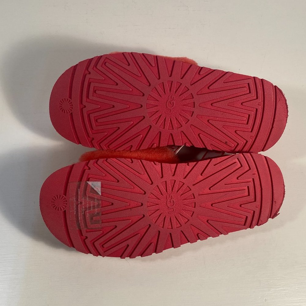 Ugg Disco Slide Pink Shearling Platform Sandals Women Size 9 / Mint - Picture 7 of 8